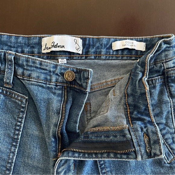 SAM EDELMAN Codie Jean 29 Blue High Rise Wide Leg 70’s Retro Style Hippy Flare - Picture 7 of 14